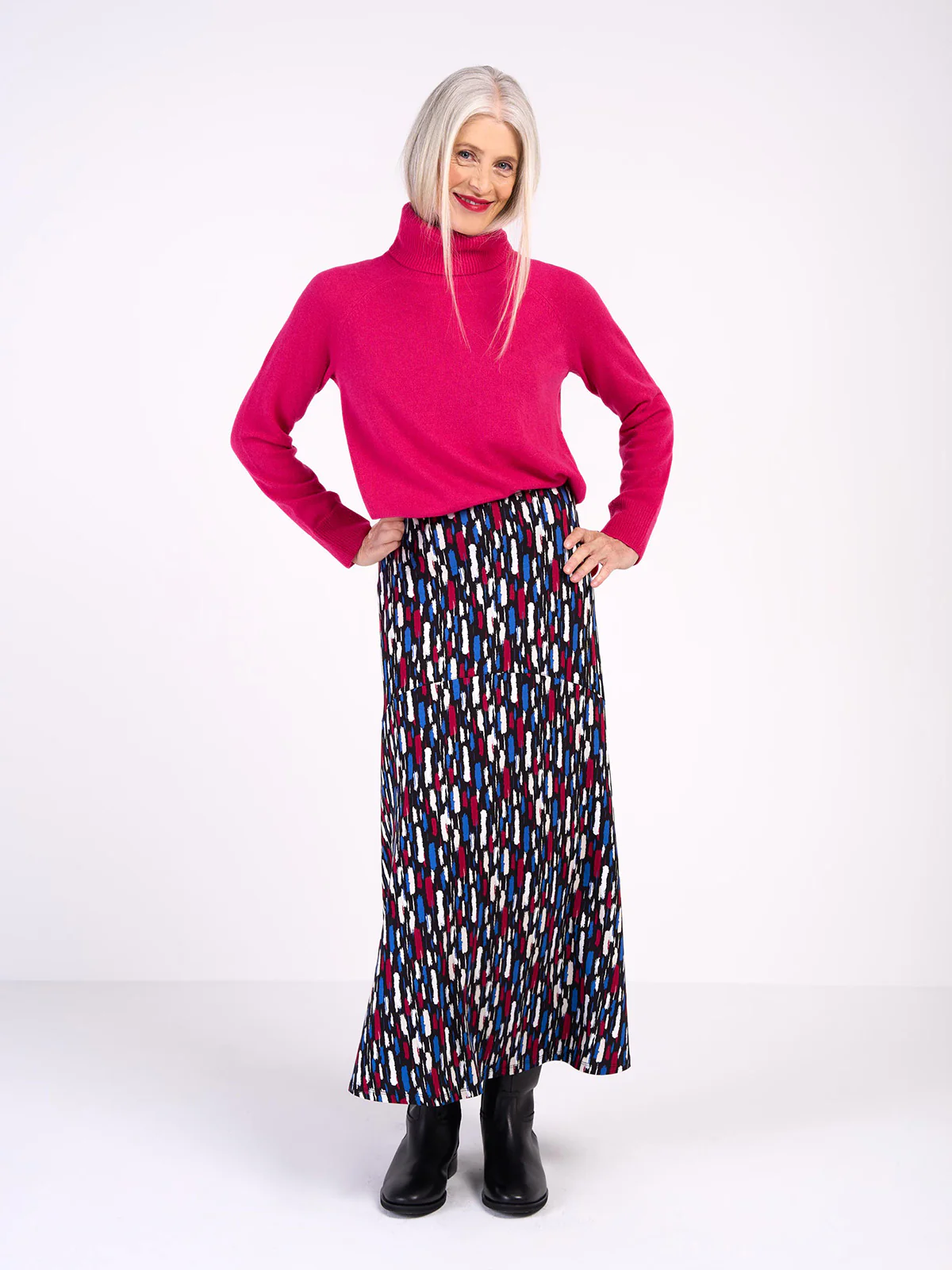 Dash Print Maxi Skirt - Image 17