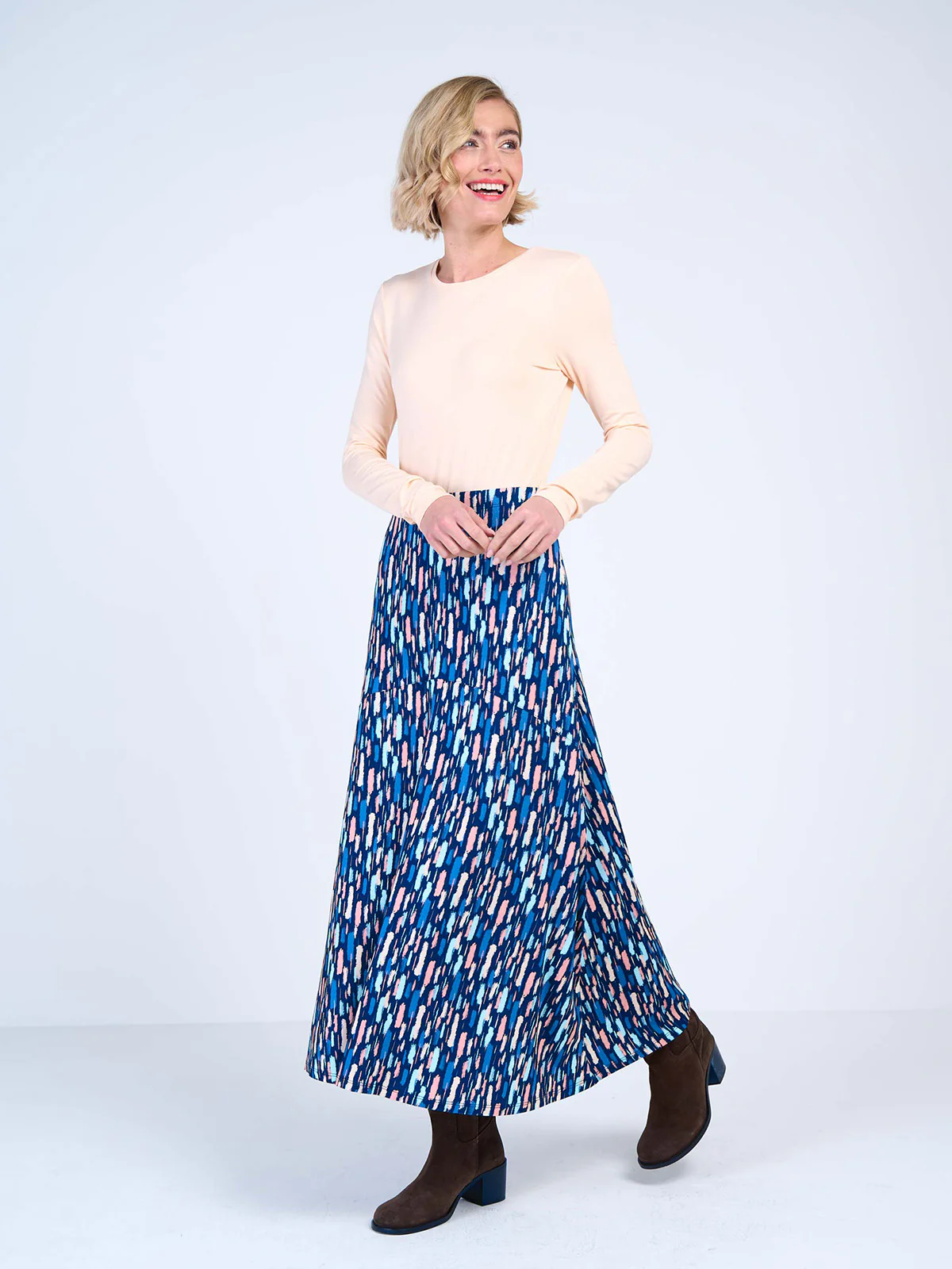 Dash Print Maxi Skirt - Image 5