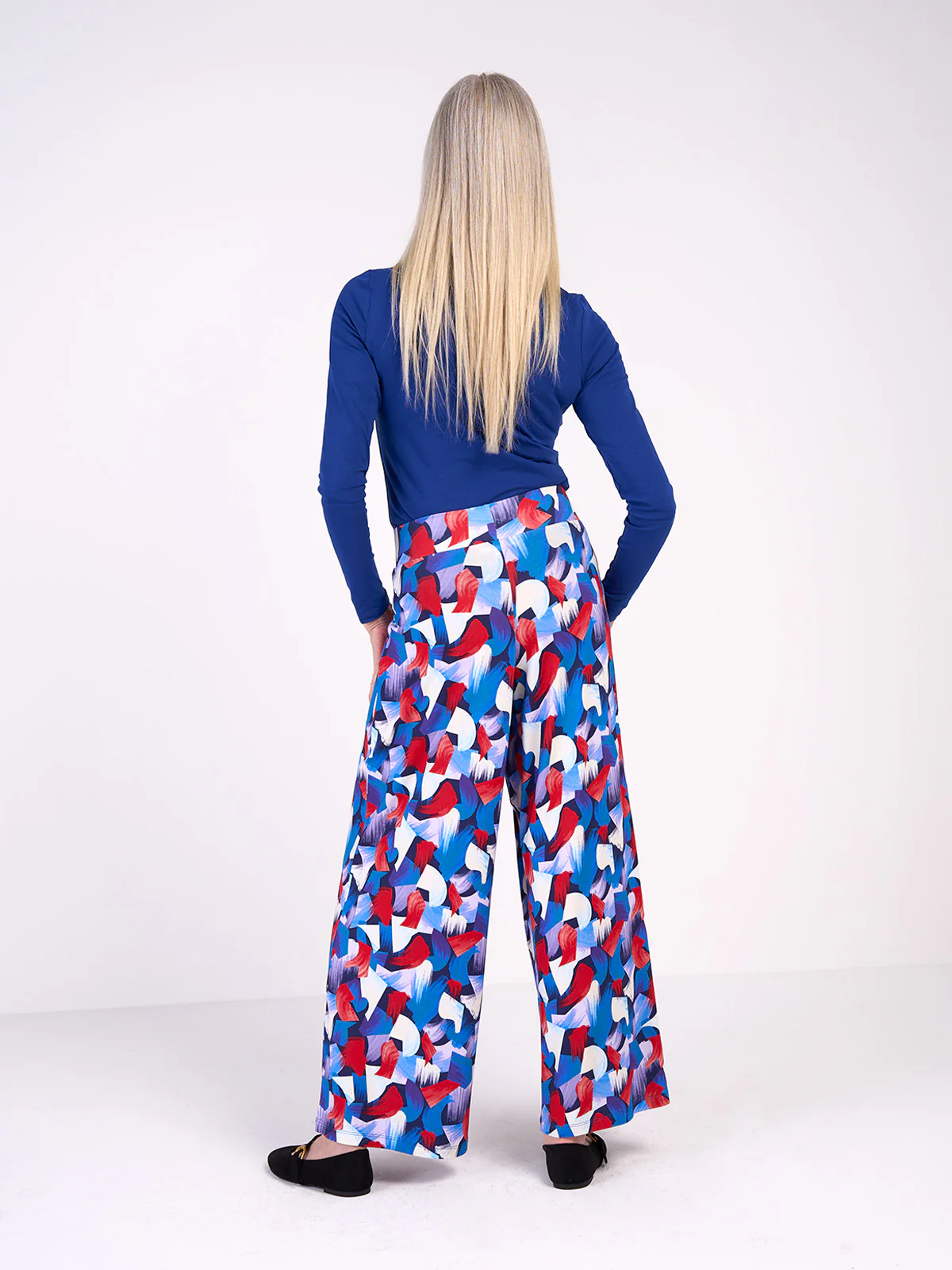 Geo Printed Palazzo Trousers - Image 18