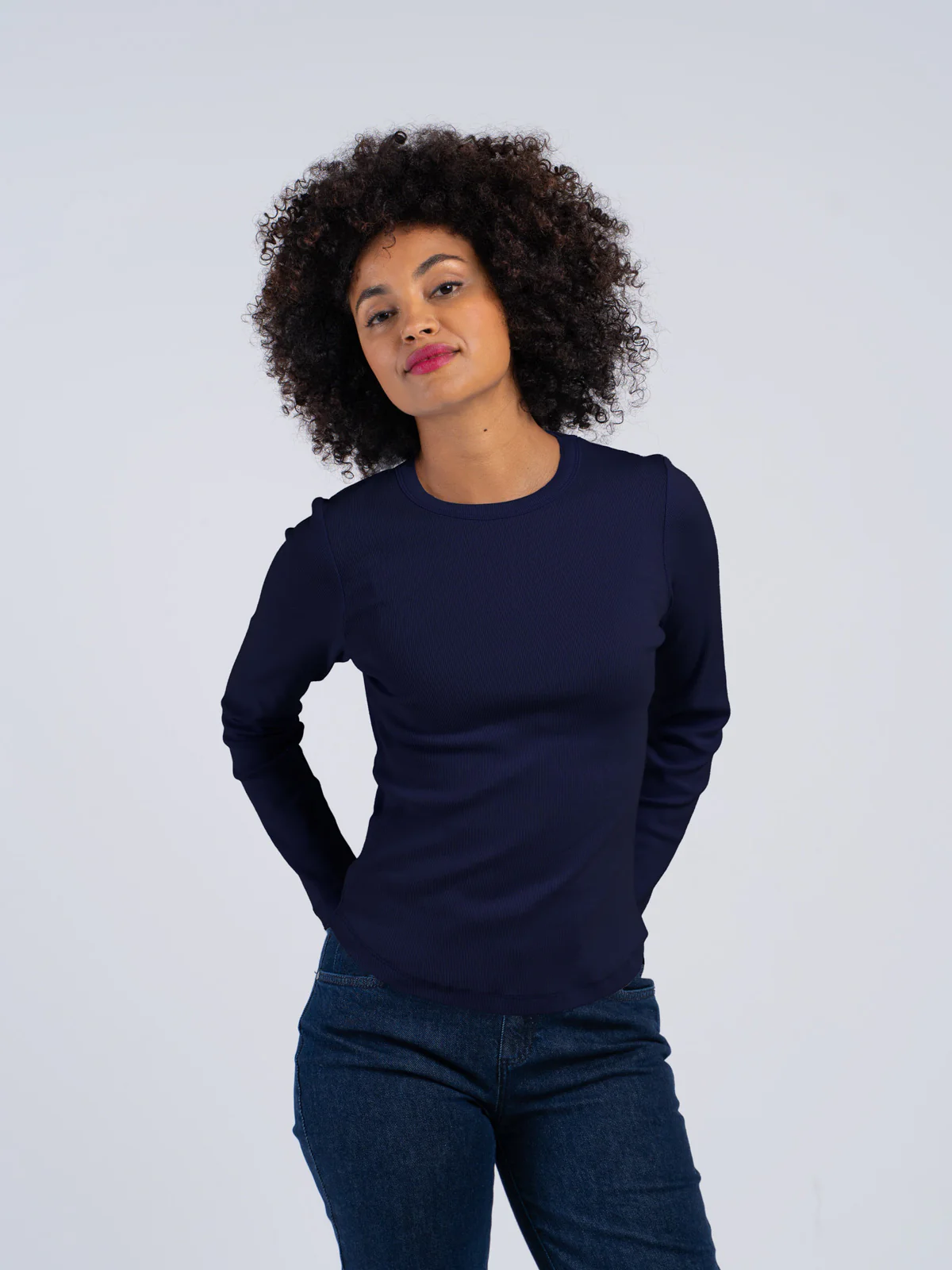 Long Sleeve Cotton Rib Crew - Image 35