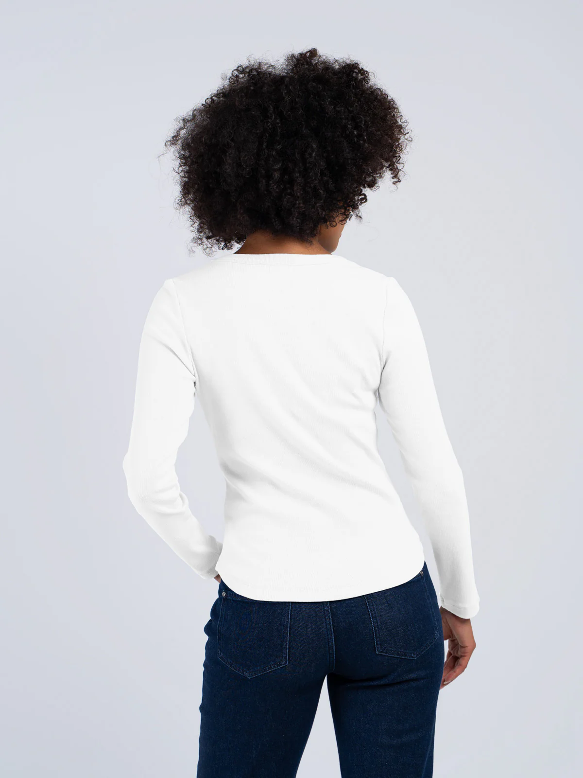 Long Sleeve Cotton Rib V - Image 16