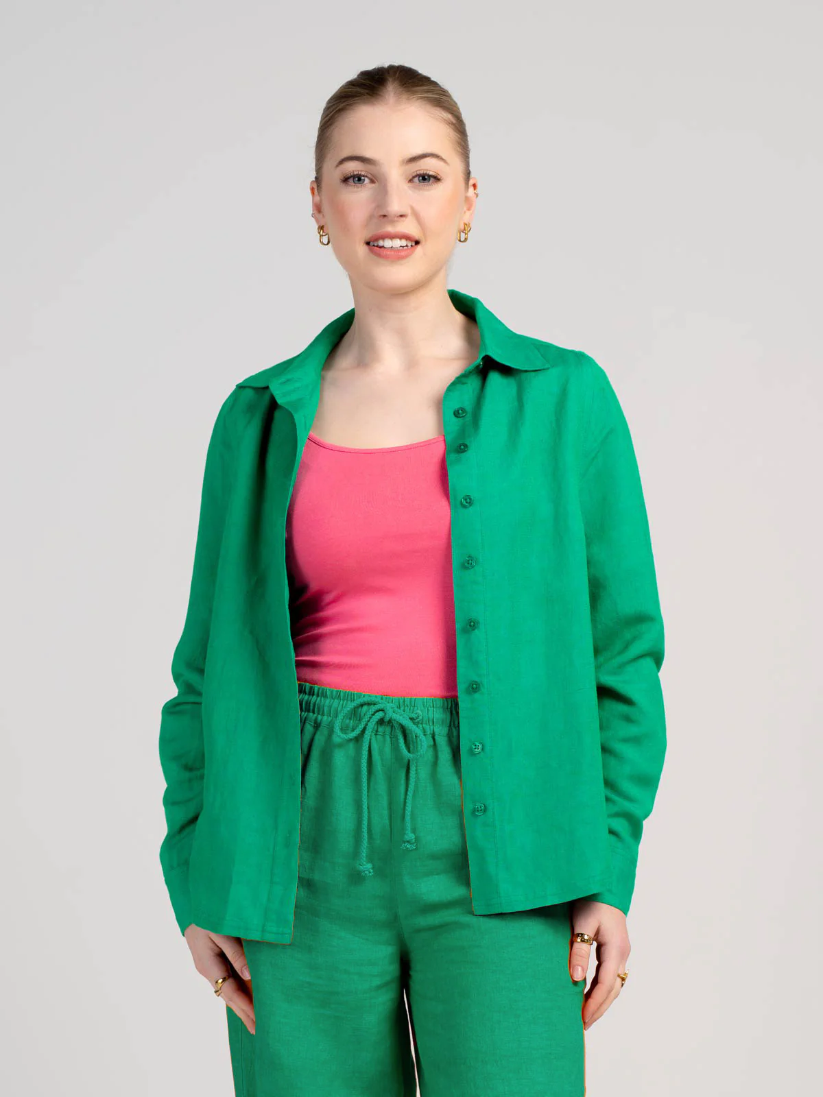 Long Sleeve Linen Shirt - Image 20