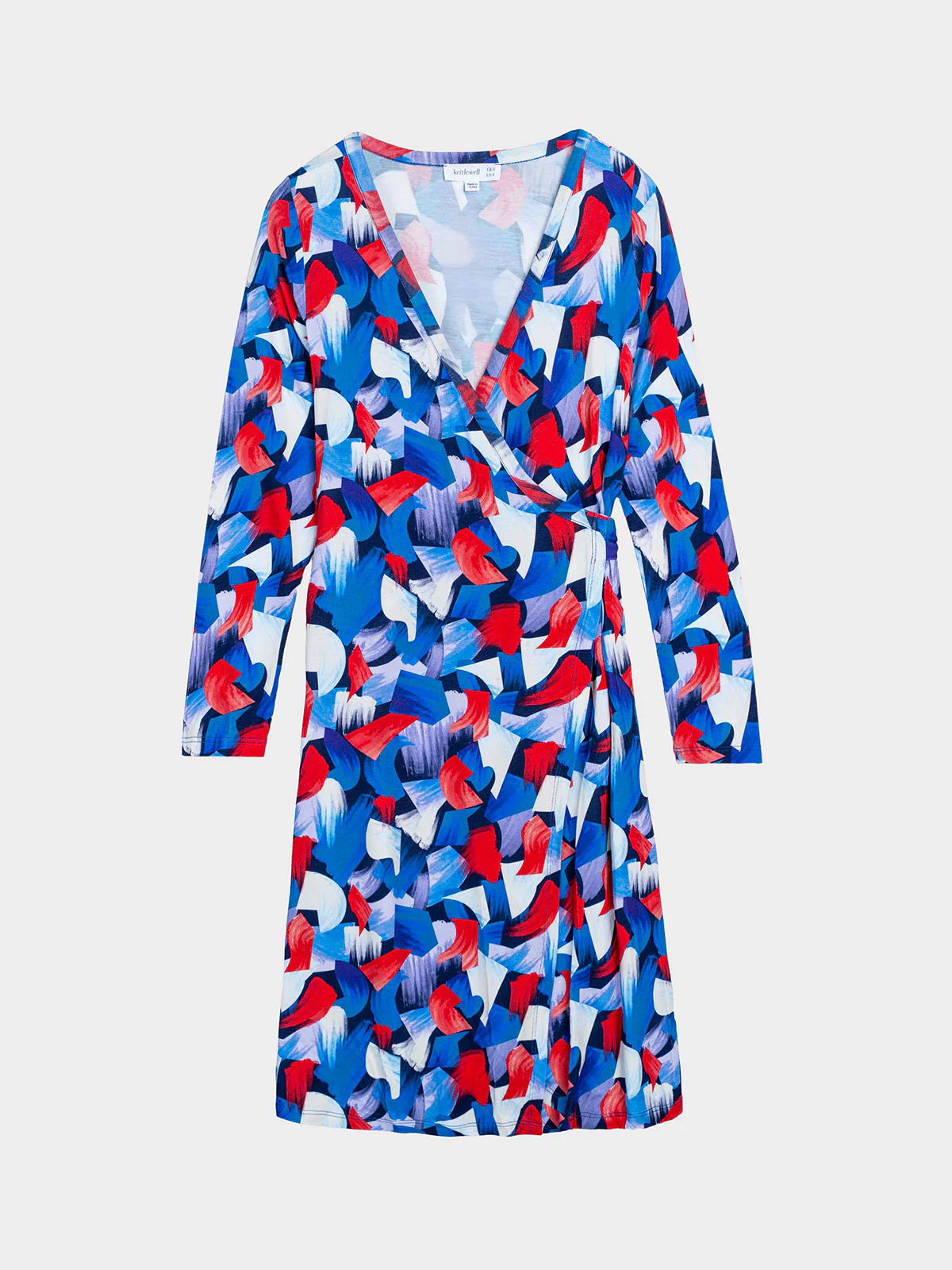 Long Sleeve Printed Wrap Dress - Image 19