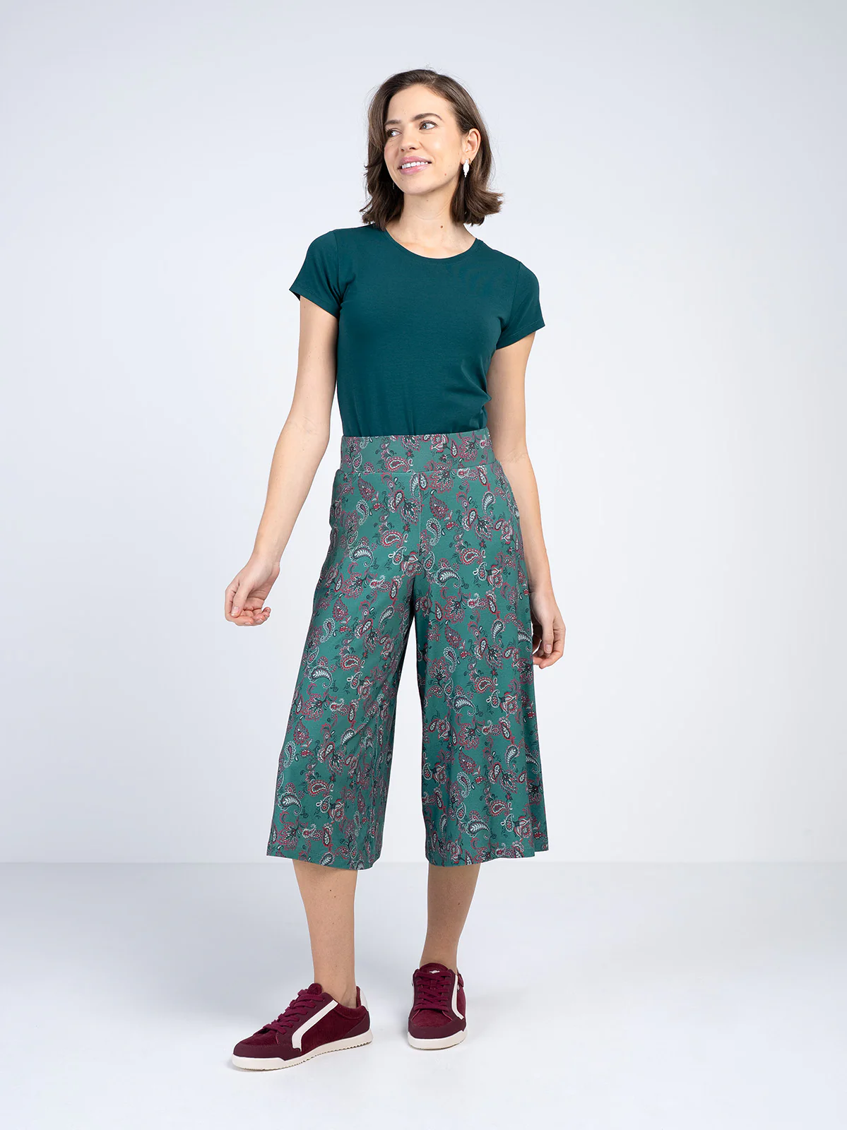 Printed Paisley Culottes - Image 7