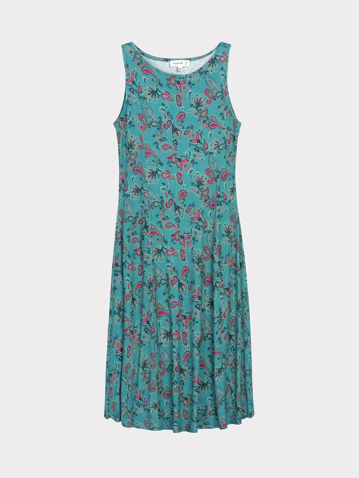 Printed Paisley Sleeveless Dress - Image 11