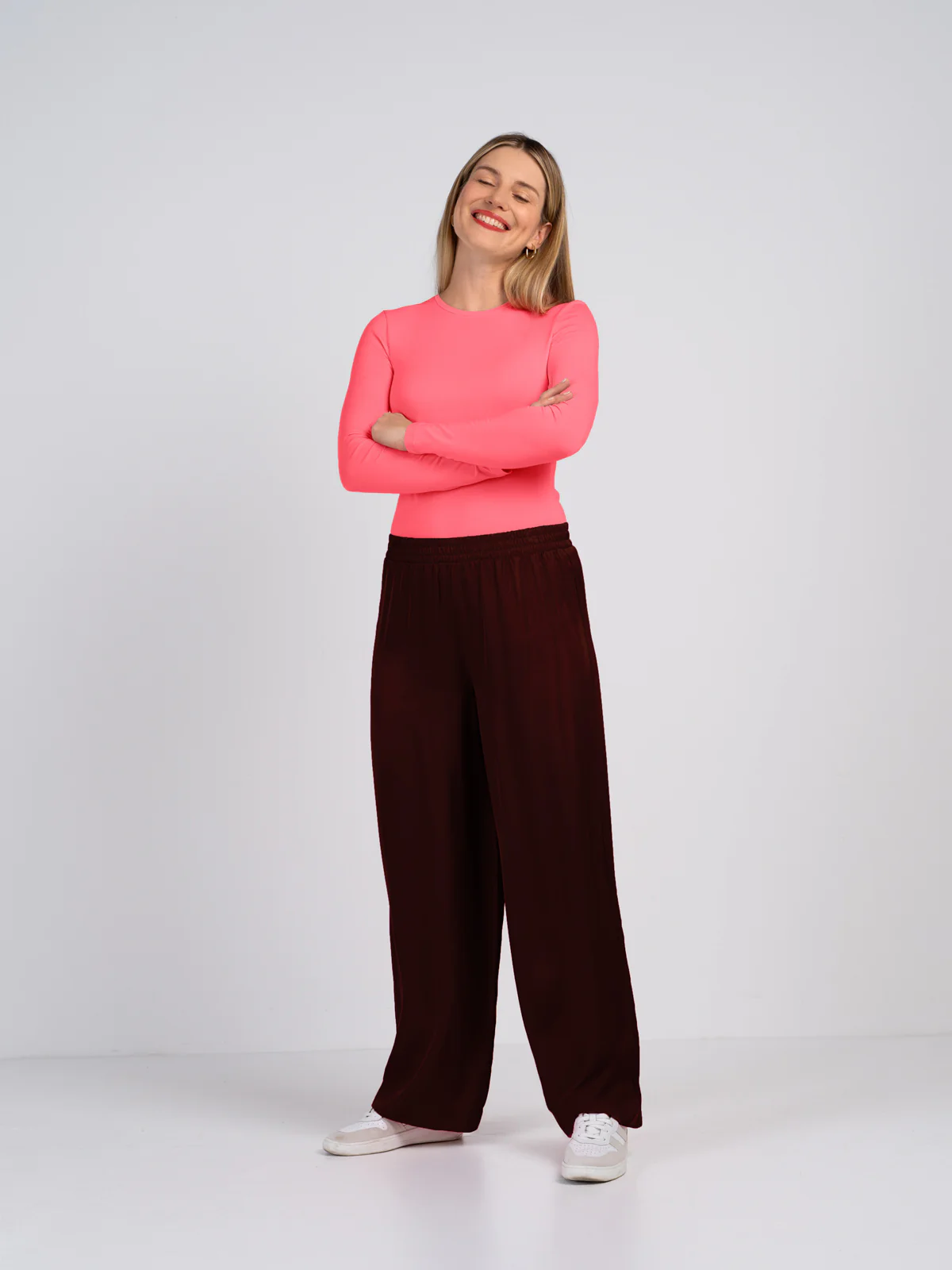 Satin Wide Leg Trousers - Image 18