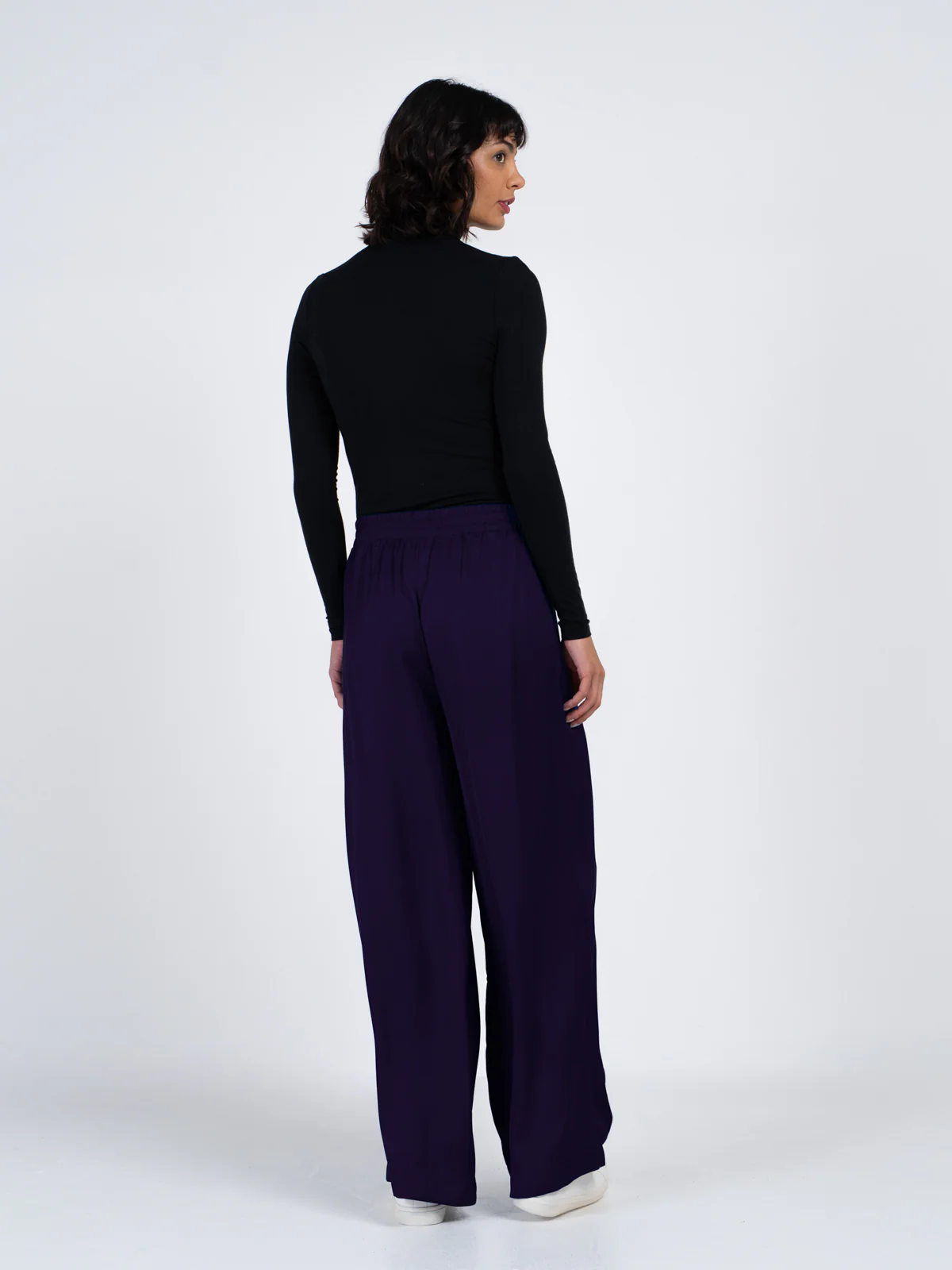 Satin Wide Leg Trousers - Image 8